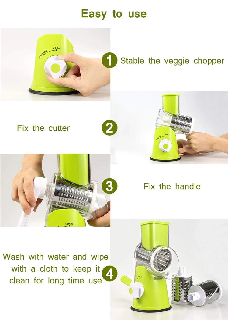 Manual Rotary Vegetable Slicer