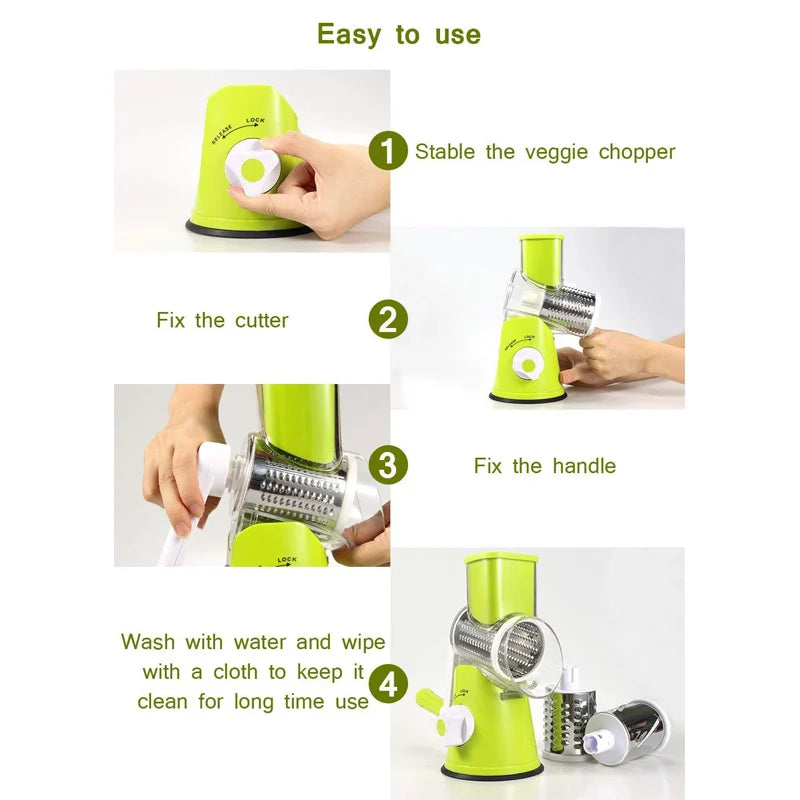 Manual Rotary Vegetable Slicer