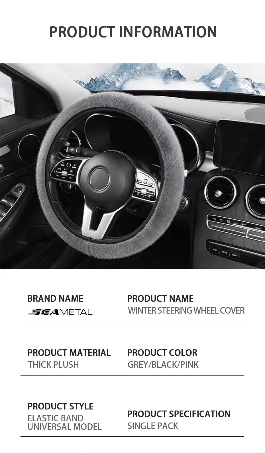 Soft Plush Steering Wheel