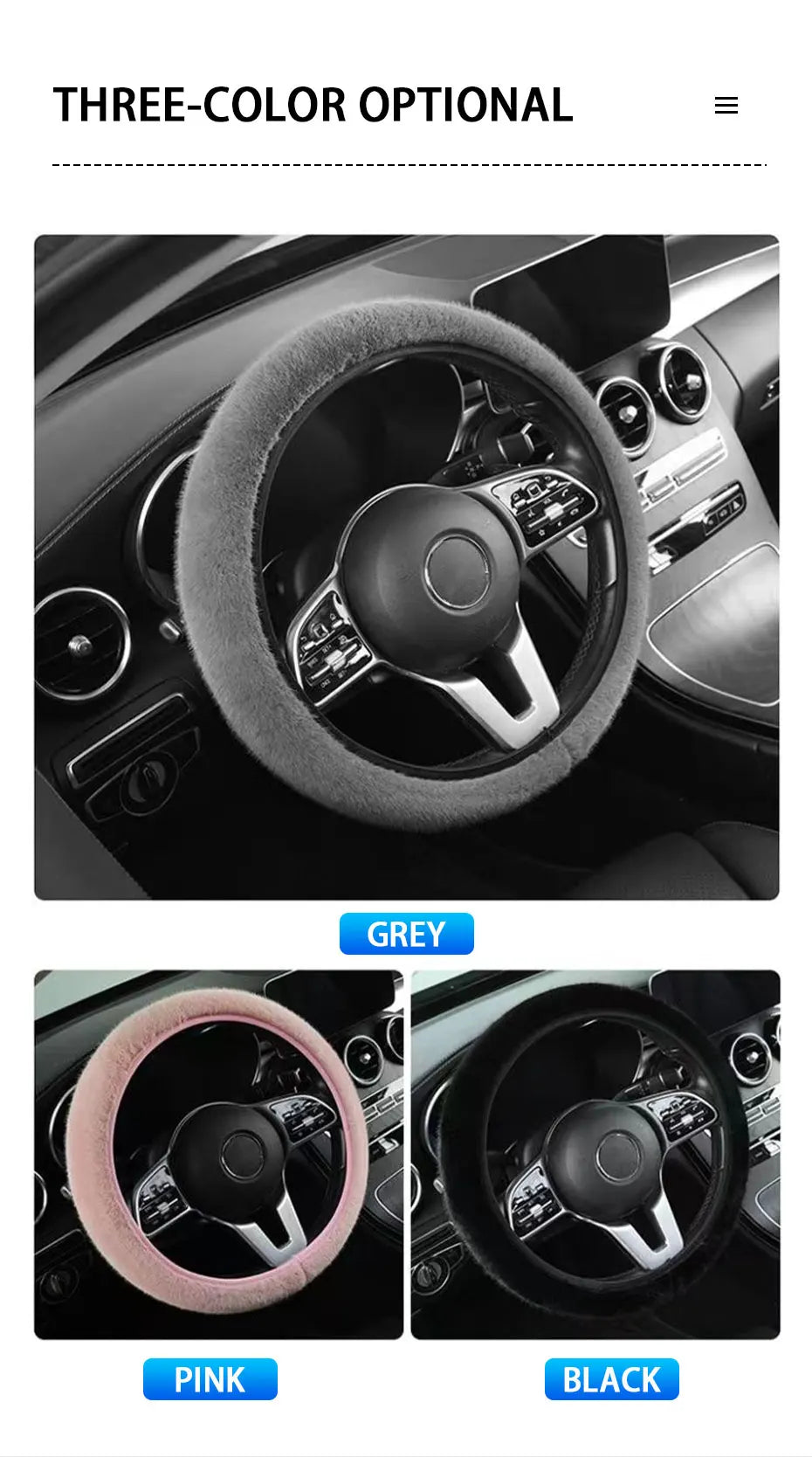 Soft Plush Steering Wheel