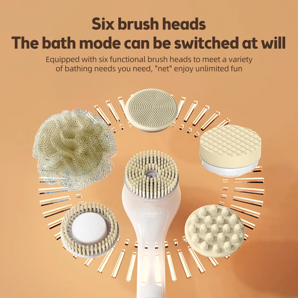 Electric Shower Brush – 6-in-1