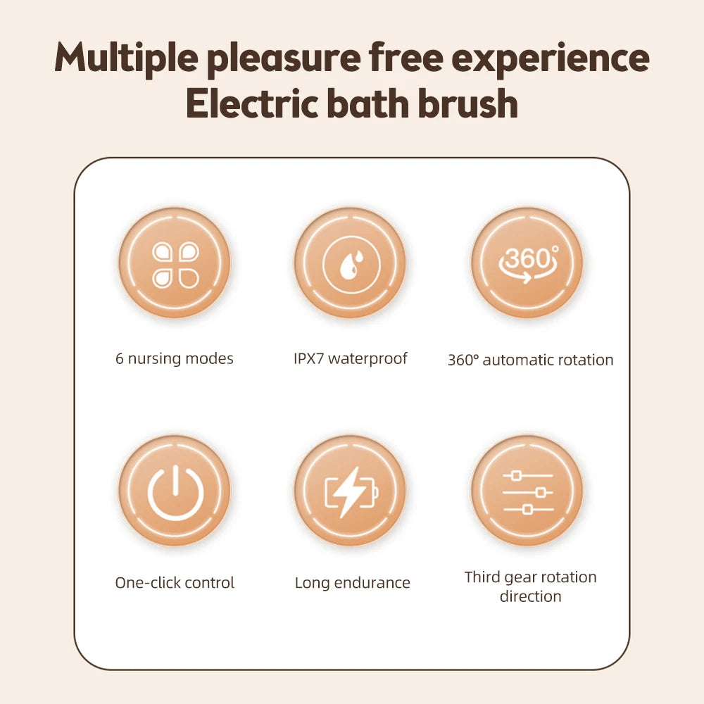 Electric Shower Brush – 6-in-1
